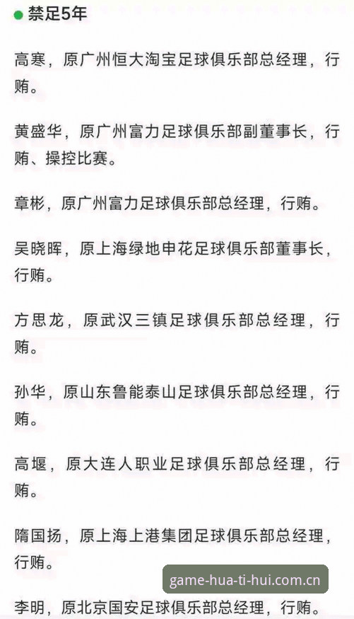 中国足协第三批禁足名单深度解读：在华体会体育平台了解赛事背后的整改行动